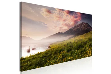 Tavla Sayram Lake (1 Part) Narrow 120x40 - Innredning - Bilder & kunst - Lerretsbilder
