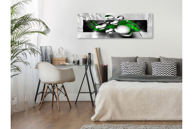 Tavla Shiny Stones (1 Part) Narrow Green 120x40