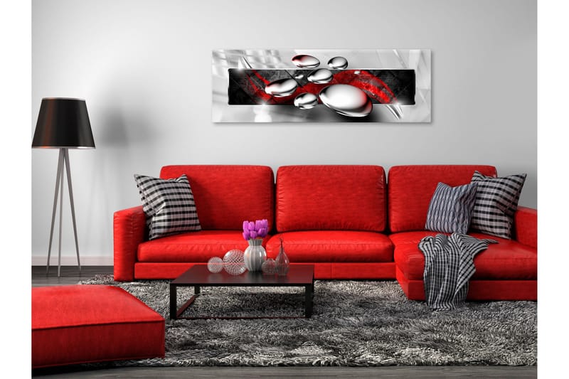 Tavla Shiny Stones (1 Part) Narrow Red 135x45