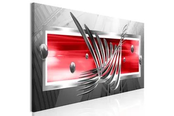 Tavla Silver Wings (1 Part) Narrow Red 135x45 - Innredning - Bilder & kunst - Lerretsbilder