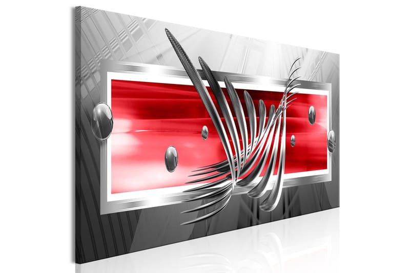 Tavla Silver Wings (1 Part) Narrow Red 135x45 - Innredning - Bilder & kunst - Lerretsbilder