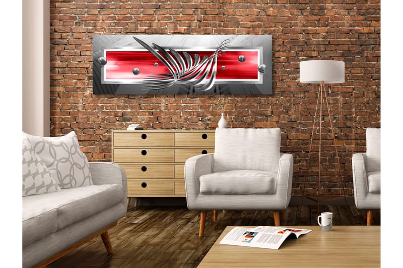 Tavla Silver Wings (1 Part) Narrow Red 135x45