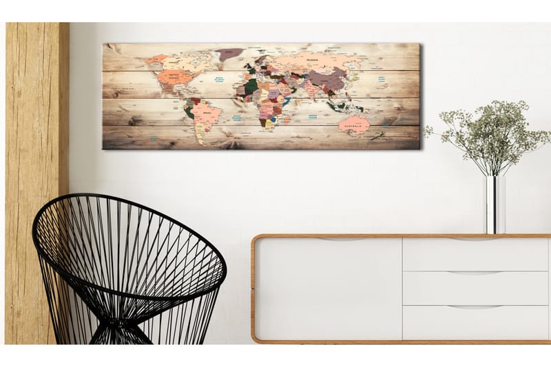 Tavla World Maps: Map of Dreams VALUE_MISSING_2 135x45 - Innredning - Bilder & kunst - Lerretsbilder