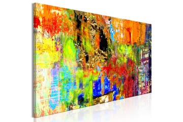 Tavle Colourful Abstraction (1 Part) Narrow 150X50 - Artgeist sp. z o. o. - Innredning - Bilder & kunst - Lerretsbilder