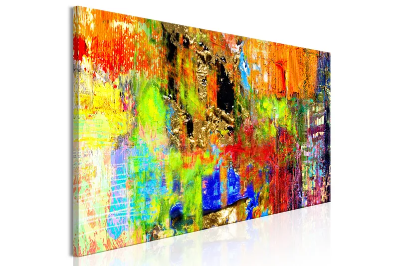 Tavle Colourful Abstraction (1 Part) Narrow 150X50 - Artgeist sp. z o. o. - Innredning - Bilder & kunst - Lerretsbilder