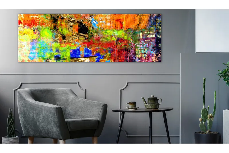 Tavle Colourful Abstraction (1 Part) Narrow 150X50, Artgeist sp. z o. o.
