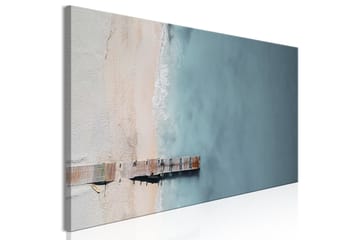 Tavle Sea And Wooden Bridge (1 Part) Narrow Grey 120X40 - Artgeist sp. z o. o. - Innredning - Bilder & kunst - Lerretsbilder