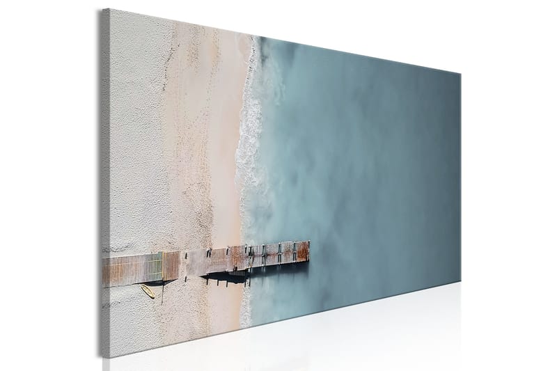 Tavle Sea And Wooden Bridge (1 Part) Narrow Grey 120X40 - Artgeist sp. z o. o. - Innredning - Bilder & kunst - Lerretsbilder