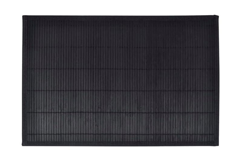 6 Bambus kuvertbrikker 30 x 45 cm, svart - Svart - Innredning - Borddekorasjon & bordpynt - Bordbrikke