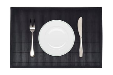 6 Bambus kuvertbrikker 30 x 45 cm, svart - Svart - Innredning - Borddekorasjon & bordpynt - Bordbrikke