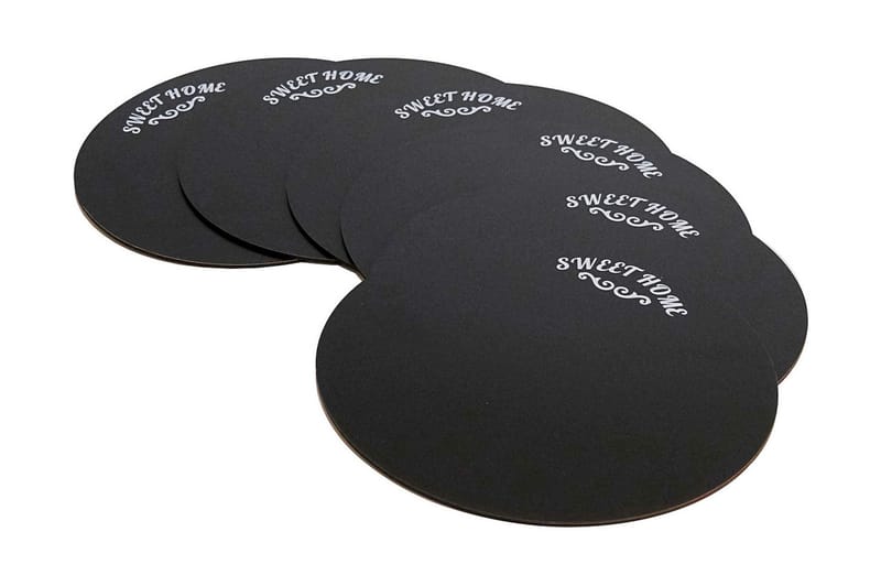 Bordbrikkeer 6-pk, Svart