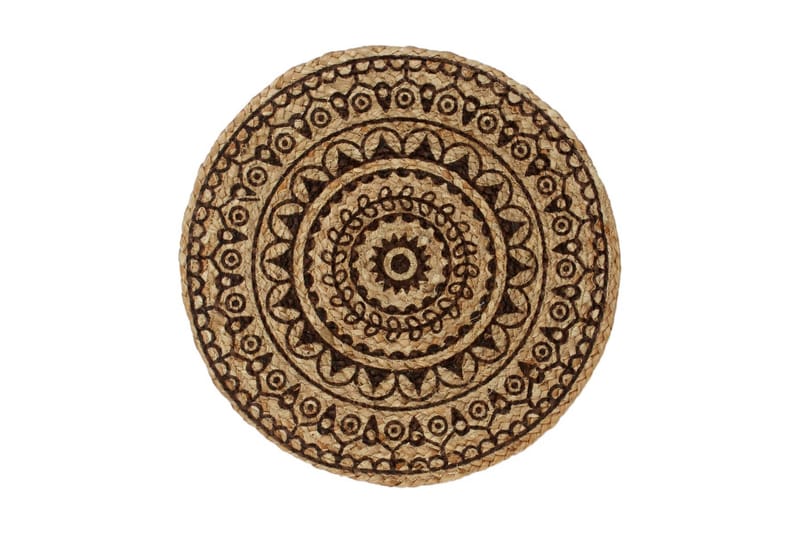 Bordmatter 4 stk mørkebrun 38 cm rund jute - Innredning - Borddekorasjon & bordpynt - Bordbrikke