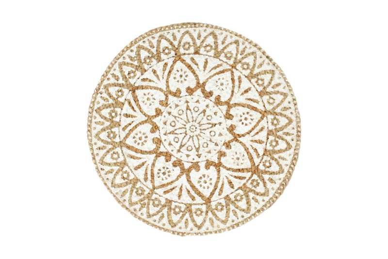 Bordmatter 6 stk hvit 38 cm rund jute - Innredning - Borddekorasjon & bordpynt - Bordbrikke