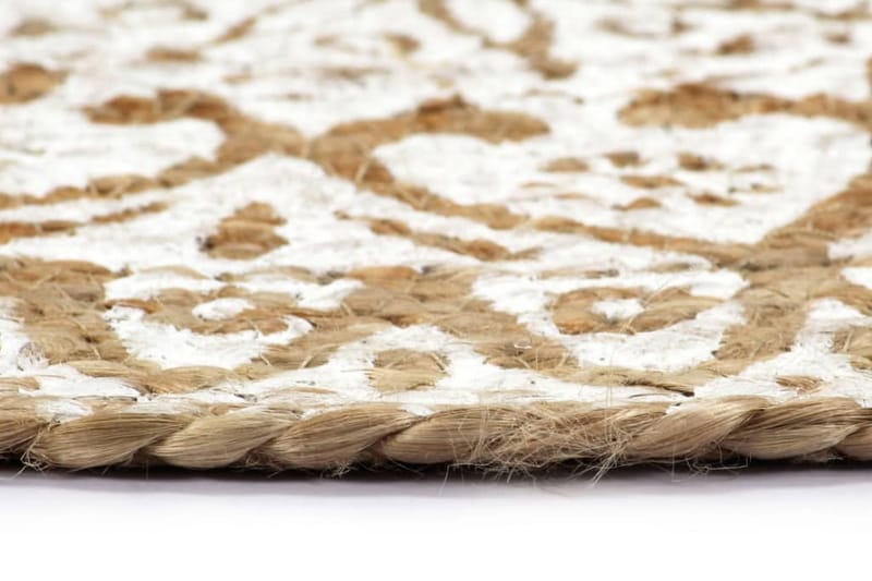 Bordmatter 6 stk hvit 38 cm rund jute - Innredning - Borddekorasjon & bordpynt - Bordbrikke