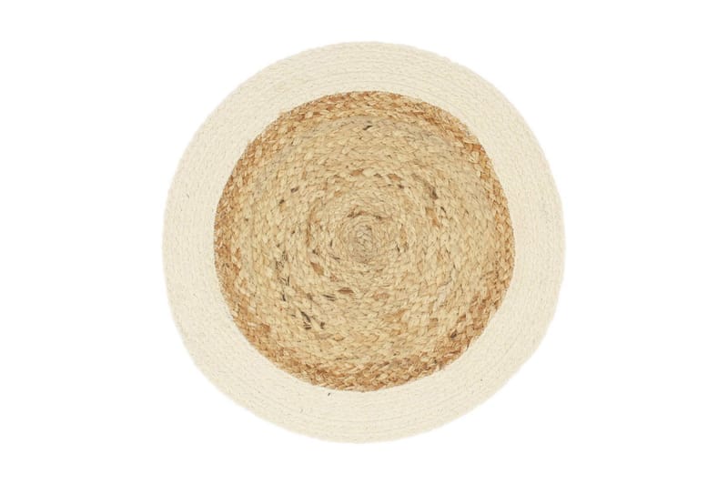 Bordmatter 6 stk vanlig naturell 38 cm rund jute og bomull - Innredning - Borddekorasjon & bordpynt - Bordbrikke