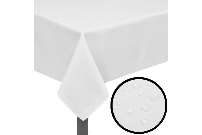 5 Hvite bordduker 220 x 130 cm - Hvit - Kjøkkentekstiler - Bordløper