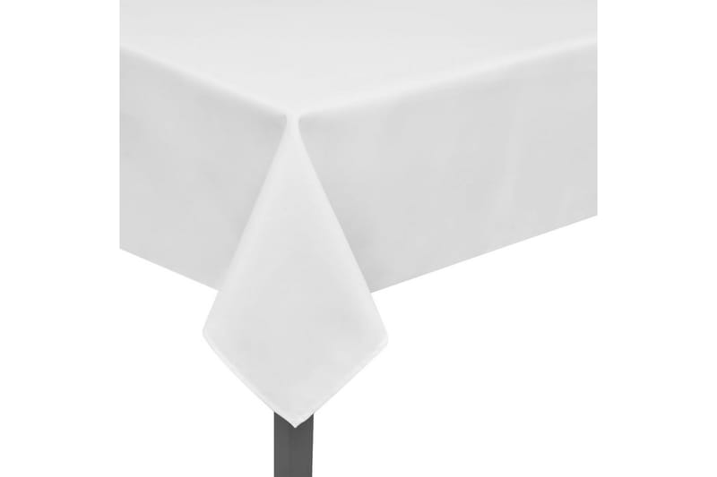 5 Hvite bordduker 220 x 130 cm - Hvit - Bordløper - Kjøkkentekstiler
