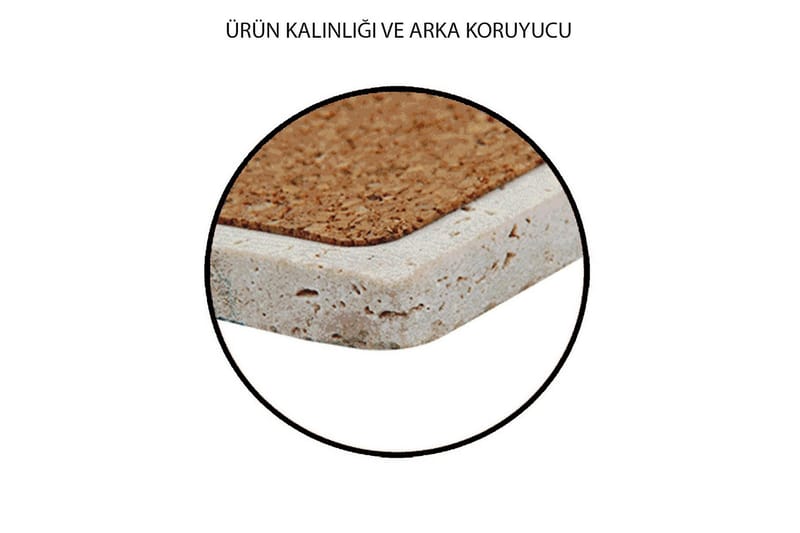 Glassunderlag 4-pk - Turkis/Grønn - Glassbrikker