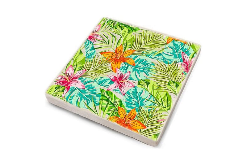 Glassunderlag 4-pk - Flerfarget - Innredning - Borddekorasjon & bordpynt - Glassbrikker