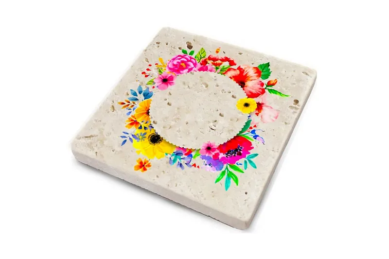 Glassunderlag 4-pk - Flerfarget - Innredning - Borddekorasjon & bordpynt - Glassbrikker