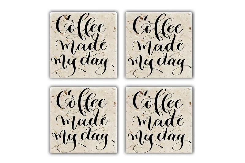 Glassunderlag 4-pk, Flerfarget