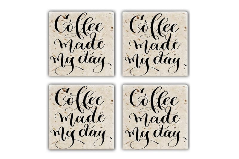 Glassunderlag 4-pk, Flerfarget