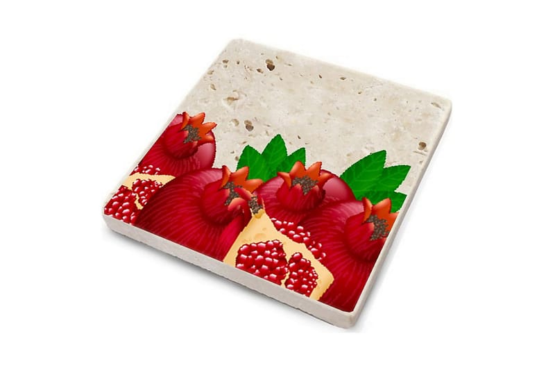 Glassunderlag 4-pk - Flerfarget - Innredning - Borddekorasjon & bordpynt - Glassbrikker