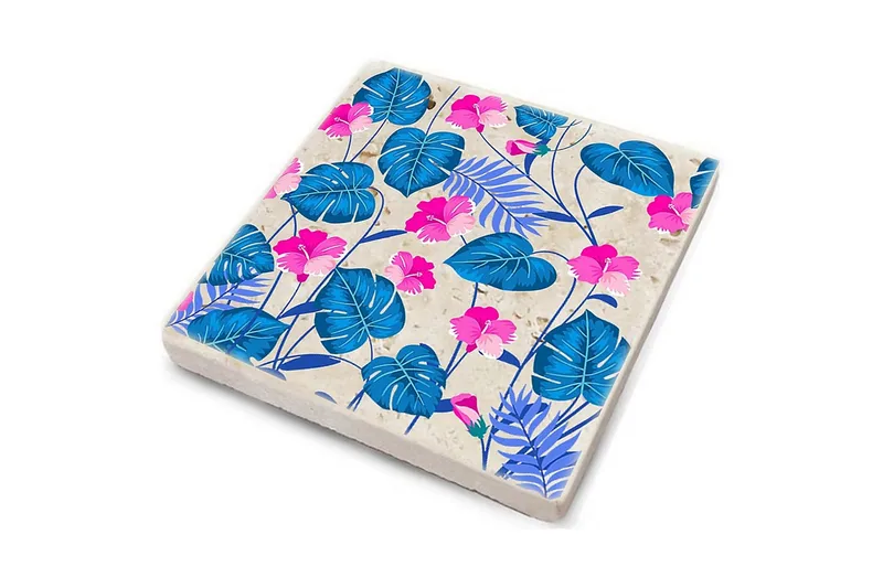 Glassunderlag 4-pk - Flerfarget - Innredning - Borddekorasjon & bordpynt - Glassbrikker