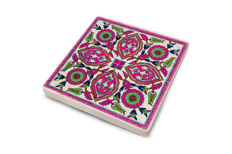 Glassunderlag 4-pk - Lilla/Grønn - Innredning - Borddekorasjon & bordpynt - Glassbrikker