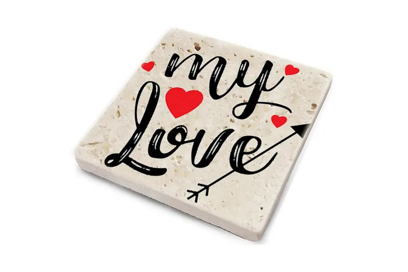 Glassunderlag 4-pk - Flerfarget - Innredning - Borddekorasjon & bordpynt - Glassbrikker