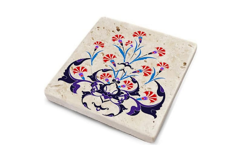 Glassunderlag 4-pk - Flerfarget - Innredning - Borddekorasjon & bordpynt - Glassbrikker