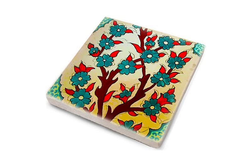 Glassunderlag 4-pk - Flerfarget - Innredning - Borddekorasjon & bordpynt - Glassbrikker