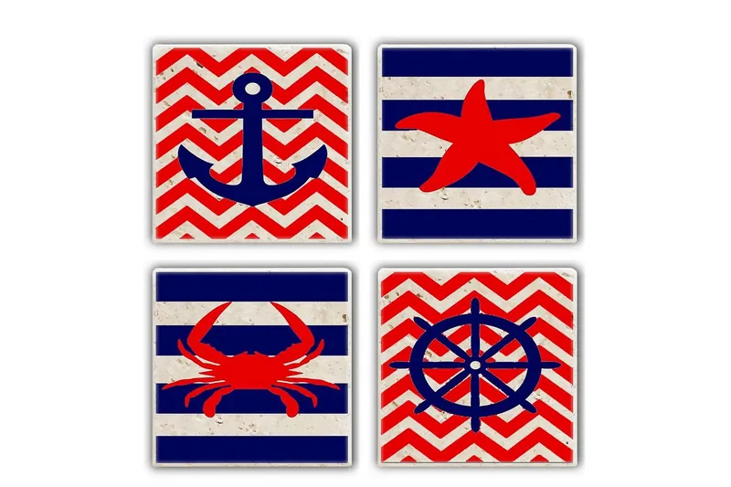 Kitchenware Glass Matt (4 Pieces), Flerfarget