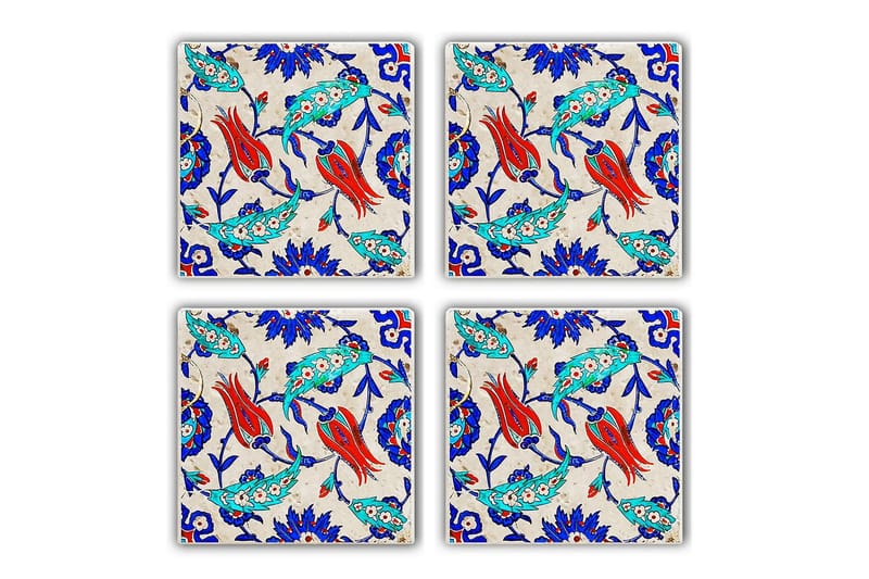 Kitchenware Glass Matt (4 Pieces) - Flerfarget - Innredning - Borddekorasjon & bordpynt - Glassbrikker