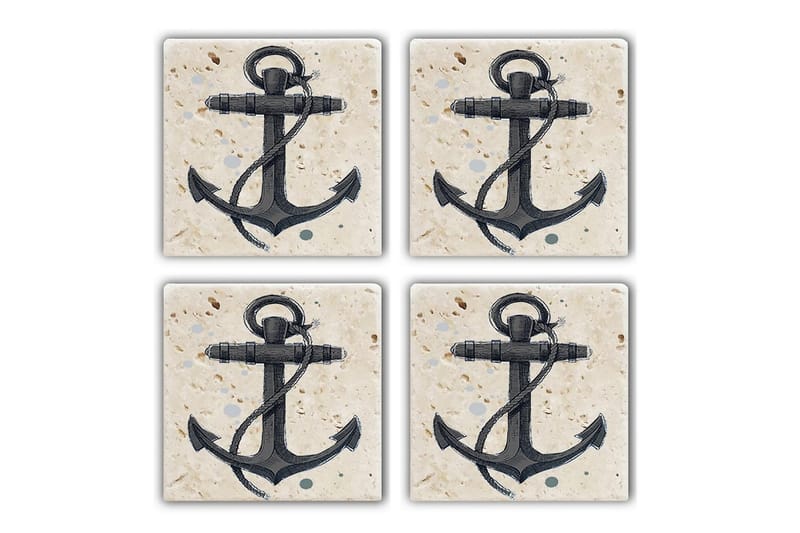 Kitchenware Glass Matt (4 Pieces) - Flerfarget - Innredning - Borddekorasjon & bordpynt - Glassbrikker