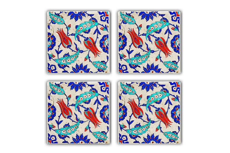 Kitchenware Glass Matt (4 Pieces), Flerfarget