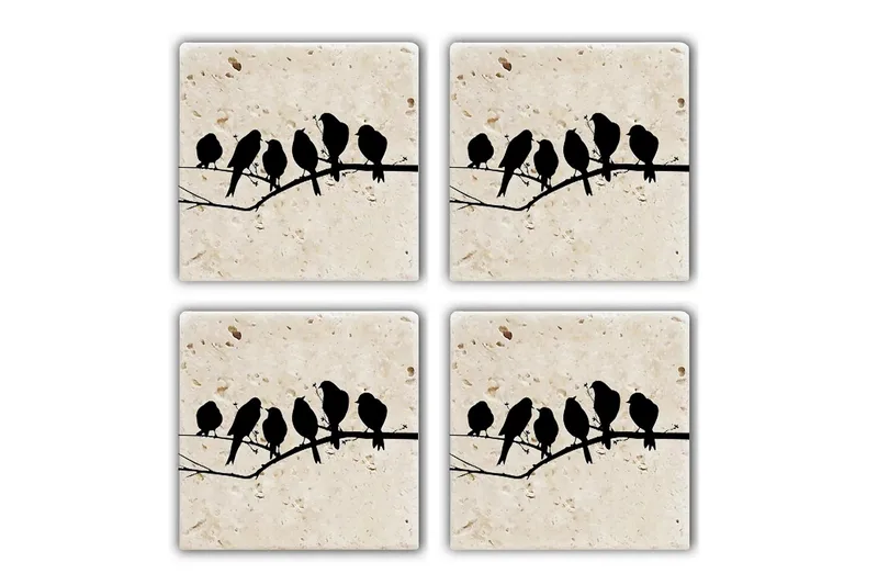 Kitchenware Glass Matt (4 Pieces), Flerfarget