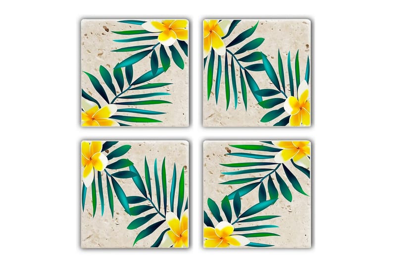 Kitchenware Glass Matt (4 Pieces) - Flerfarget - Innredning - Borddekorasjon & bordpynt - Glassbrikker