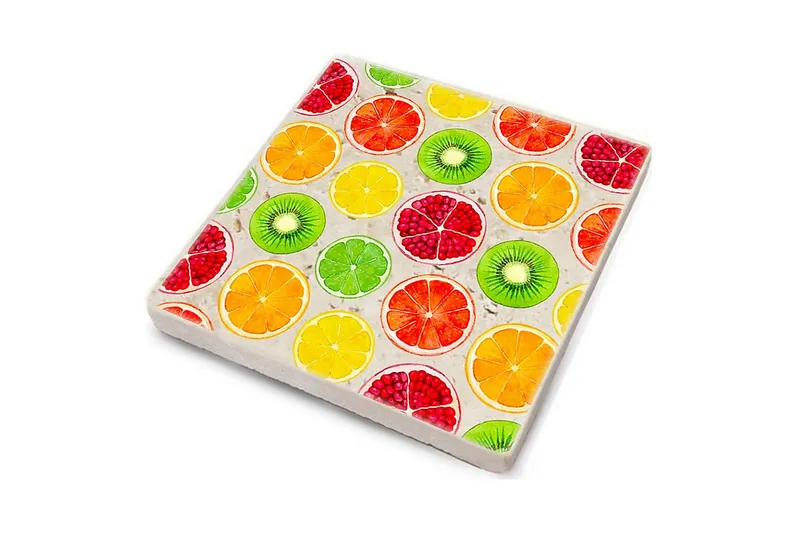 Kitchenware Glass Matt (4 Pieces) - Flerfarget - Innredning - Borddekorasjon & bordpynt - Glassbrikker