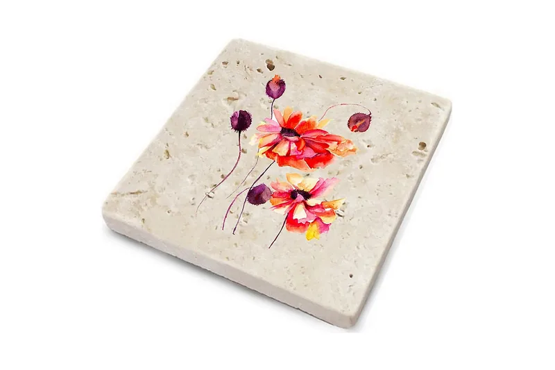 Kitchenware Glass Matt (4 Pieces) - Flerfarget - Innredning - Borddekorasjon & bordpynt - Glassbrikker