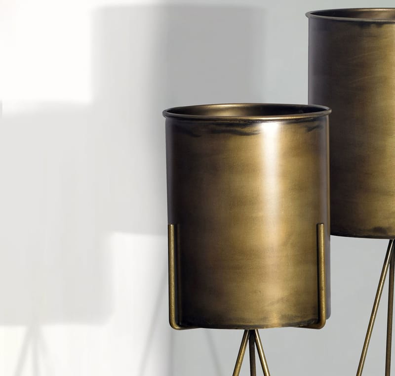 Corino Vase 89 cm Sett med 2 - Gullfarget - Innredning - Krukker
