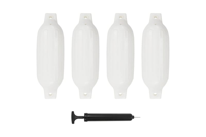 Båtfender 4 stk hvit 41x11,5 cm PVC - Innredning - Dekorasjon