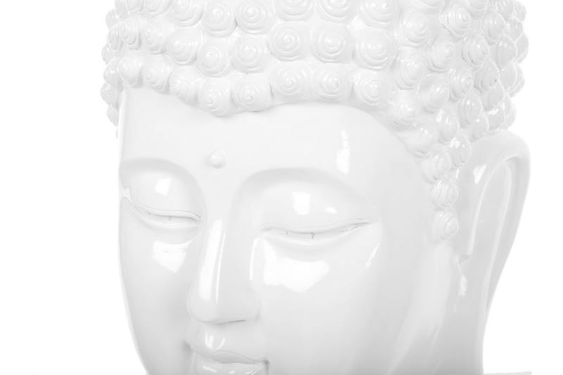 Buddha Figur 24 / 24 / 41 cm - Hvit - Dekorasjon