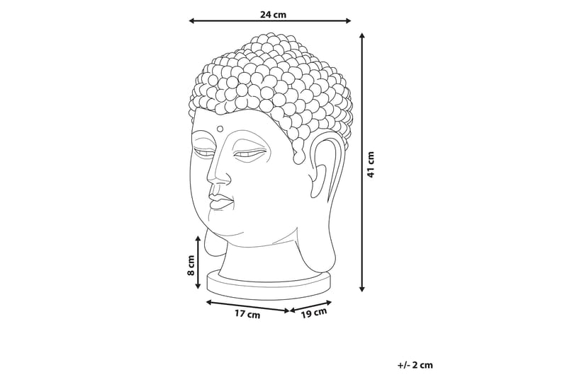 Buddha Figur 24 / 24 / 41 cm - Hvit - Innredning - Dekorasjon