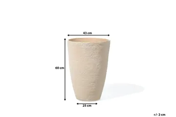 Camia Krukke 43 cm - Beige - Hage - Dyrking & hagearbeid - Dyrking - Blomsterpotter - Store blomsterkrukker