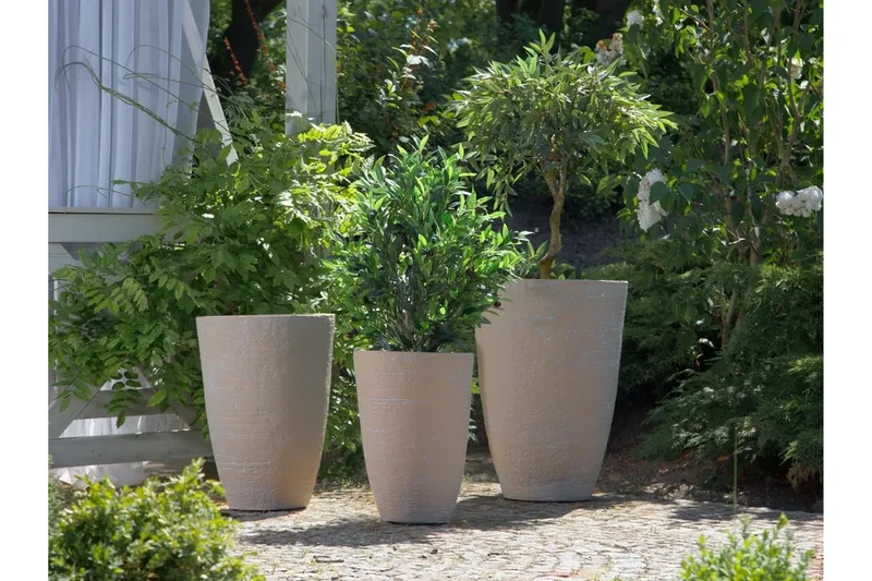 Camia Krukke 43 cm - Beige - Hage - Dyrking & hagearbeid - Dyrking - Blomsterpotter - Store blomsterkrukker