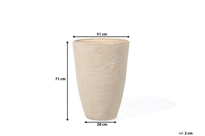 Camia Krukke 51 cm - Beige - Hage - Dyrking & hagearbeid - Dyrking - Blomsterpotter - Store blomsterkrukker