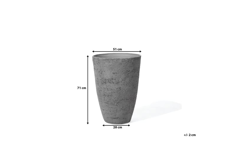 CAMIA Krukke 51 cm - Grå - Dekorasjon - Krukker