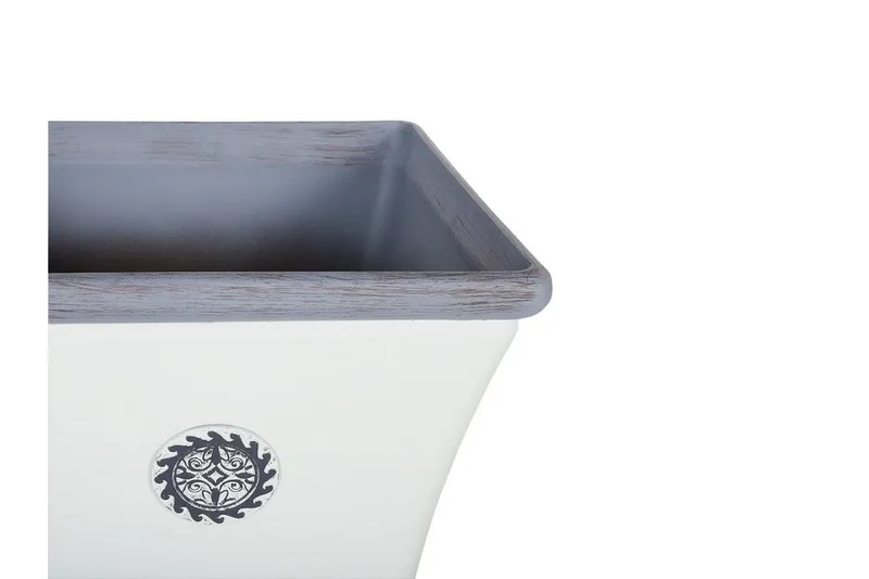 Elateia Krukke 35 cm - Hvit - Hage - Dyrking & hagearbeid - Dyrking - Blomsterpotter - Store blomsterkrukker