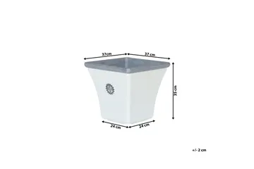 Elateia Krukke 35 cm - Hvit - Hage - Dyrking & hagearbeid - Dyrking - Blomsterpotter - Store blomsterkrukker